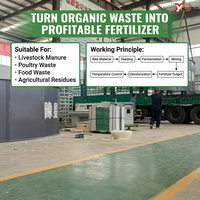 Tanque de Fermentación de Compostaje de Residuos Orgánicos Inteligente, Control Remoto por Aplicación PLC, Fermentador de Fertilizantes Automático Accionado Hidráulicamente
