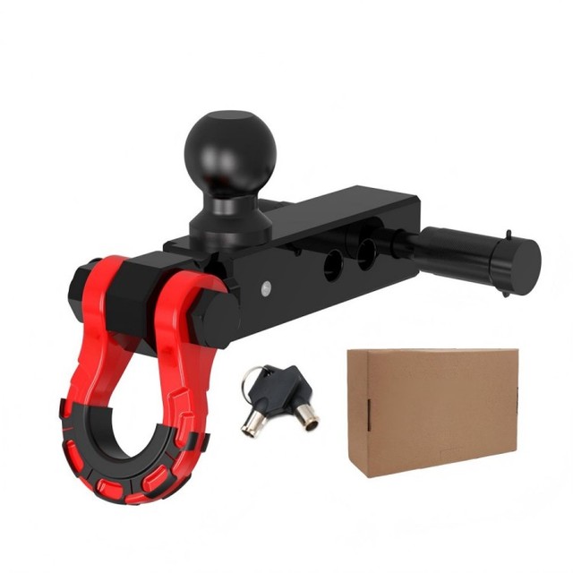 YH3780 Steel Trailer Hitch Ball Mount 2" Receiver Heavy Duty Tow Bar for SUV Truck Offroad Towing