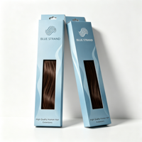 Boîte d'emballage pour extensions de cheveux en matériaux recyclés écologiques personnalisés, boîte de perruque de luxe, design rigide et robuste, emballage pour extensions de cheveux