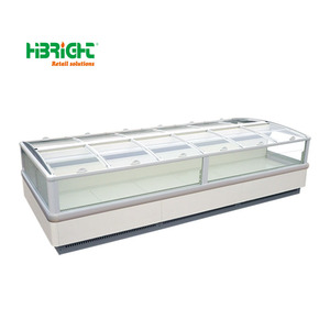 <span class=keywords><strong>Réfrigérateur</strong></span> à affichage profond de luxe <span class=keywords><strong>noir</strong></span> pour usage commercial congélateur de supermarché multi-unités porte ouverte supérieure mécanique à faible énergie - Product Image 6