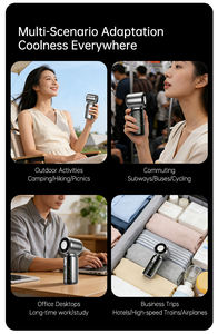 Ventilador de Mano Inalámbrico Recargable USB de Alta Velocidad con Pantalla Digital, Motor DC 5V 3000mAh, Mini Ventilador de Exterior con Viento Fuerte - Product Image 6