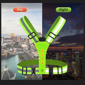 <strong>Hi</strong> <strong>Vis</strong> Outdoor LED Flashing Safety Reflective Belt Vest Adjustable Night Running &amp; Cycling Led Vest - Product Image 3