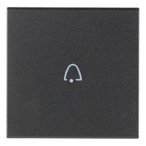 <b>Push</b> <b>Button</b> <b>Switch</b> Bell Symbol Gray 4.5 In Axial Mount - Product Image 1
