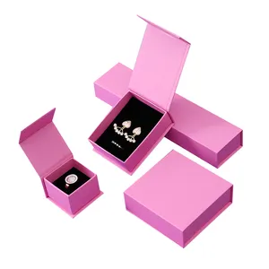 OPET-Conjunto de joyería con logotipo personalizado, cartón liso, anillo, pulsera, collar, pendientes, embalaje, caja Schmuck