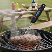 Termometer Daging Digital Portabel Fleksibel Layar LCD Bertenaga Baterai ABS+Baja Tahan Karat Respon Cepat / Dapur Roti