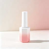 Flacon de vernis à ongles hexagonal en gel avec bouchon et pinceau, 10 ml, flacon en verre vide pour vernis à ongles, OEM/ODM, flacon de vernis à ongles en gel UV personnalisé