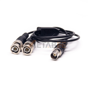 Conjunto de cable de extensión BNC hembra a BNC macho dual, con cable coaxial Rg174 Rf de 30cm y 50 ohmios - Product Image 1