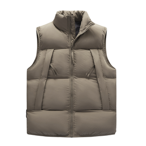 Chaleco de Poliéster/Algodón con Cuello Alto para Hombre, Estilo Retro, a la Moda, Cortavientos, Transpirable, Grueso y Cálido, para Otoño/Invierno - Product Image 1