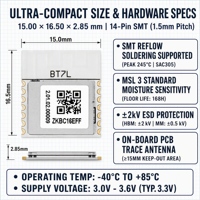 Module IoT embarqué Tuya BT7L BLE basse consommation haute vitesse pour capteurs intelligents, éclairage, maison connectée et appareils électroménagers