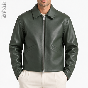 Wholesale Mens Leather Jackets <b>Genuine</b> Cowhide Jacket Custom Design Low MOQ Retail Supplier USA Factory - Product Image 1