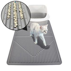 Tapis de <span class=keywords><strong>chat</strong></span> antidérapant de qualité supérieure avec <span class=keywords><strong>lettre</strong></span> en silicone de nettoyage avant sans puanteur Boîte de toilette Lettres de suivi du sol à imprimé animal pour l'été - Product Image 1