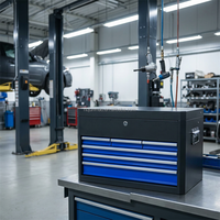 Vente en gros de coffre à outils portable en acier JUNMAO à 6 tiroirs, boîte à outils verrouillable avec compartiment de rangement supérieur pour la réparation automobile, outils OEM/OBM