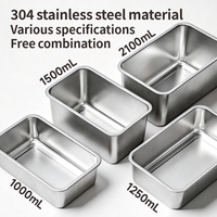 Lekfre Contenants de stockage alimentaire hermétiques en acier inoxydable pour les voyages, boîte à lunch en acier inoxydable, boîte bento