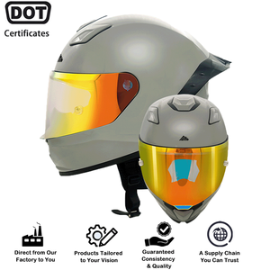Nouveau casque de moto intégral intelligent DOT, matériau ABS, certifié DOT, toutes saisons, fermeture rapide - Product Image 1