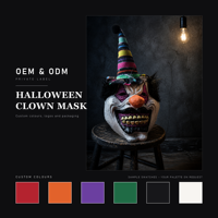 Masque de Joker pour Halloween, accessoire de maquillage pour bal masqué européen et américain, masque effrayant pour les farces