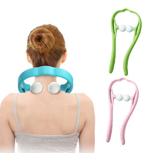 Masseur manuel pour le cou et les épaules, double point, auto-masseur, outil de soins de santé, masseur manuel pour le cou, PP+TPE, unisexe - Product Image 1