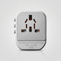 Adaptateur de voyage universel 3-en-1 à succès avec sortie AC/DC pour ordinateur portable et téléphone portable, compatible avec les prises USA/UK/Australie/Europe
