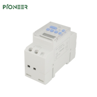 迷你每周可编程电子定时开关 LCD 显示屏 220V-240V 交流电 电池供电 DIN 导轨安装 15-30A 自动