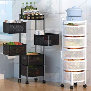 Accesorios de armarios de cocina estante giratorio de almacenamiento de cocina multifuncional 3 4 5 capas estante de almacenamiento de verduras o frutas - Product Image 6