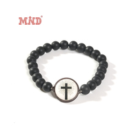 Bracelet de vers bibliques perlé RFID personnalisé 13.56mhz Bracelet de perles NFC recyclées écologiques