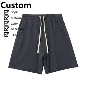 High Street <b>Men's</b> Cotton Drawstring Tooling <b>Shorts</b> Custom logo High Waist Stitching Design Breathable Washable Casual - Product Image 6
