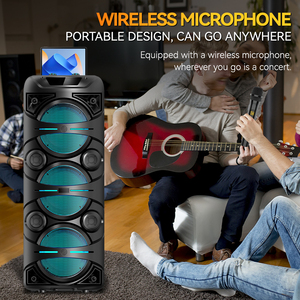 haut-parleur extérieur BT haute puissance de 8 pouces avec fonction de support de téléphone est livré avec micro adapté - Product Image 2