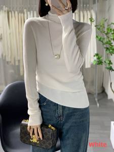 <span class=keywords><strong>เสื้อ</strong></span>สเวตเตอร์ไ<span class=keywords><strong>ห</strong></span>มพรมขนสัตว์แท้ คอสูงทรงเข้ารูป แขนยาวสำ<span class=keywords><strong>ห</strong></span>รับผู้<span class=keywords><strong>ห</strong></span>ญิง ซักเครื่องได้ ไม่ต้องรีด  สำ<span class=keywords><strong>ห</strong></span>รับฤดูใบไม้ผลิและฤดูใบไม้ร่วง สไตล์เกา<span class=keywords><strong>ห</strong></span>ลี - Product Image 3