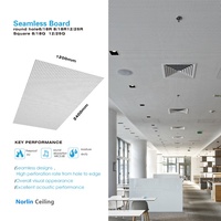Panneaux acoustiques décoratifs perforés aléatoires en plaques de plâtre pour faux plafond, insonorisants et sans joint, design moderne