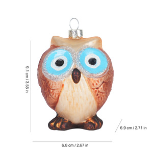 อุปกรณ์ตกแต่งคริสต์มาส <span class=keywords><strong>ลูก</strong></span>บอลแก้วคริสต์มาส ลายสัตว์ ซีรีส์<span class=keywords><strong>นก</strong></span><span class=keywords><strong>ฮูก</strong></span> เครื่องประดับตกแต่งฉากวันหยุดสำหรับเด็ก - Product Image 2