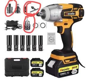 สว่านกระแทกไร้สายแบตเตอรี่ลิเธียมไอออน 21V แบบไร้แปรงถ่าน แรงบิดสูงสุด 1000 นิวตันเมตร สำหรับงานอุตสาหกรรมและงาน DIY - Product Image 2