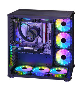 Boîtier complet tours ATX pour <span class=keywords><strong>PC</strong></span> de jeu, armoire pour ordinateur <span class=keywords><strong>Gamer</strong></span>, étuis et tours support 360 refroidisseur d'eau - Product Image 4