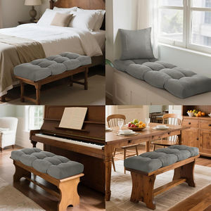 8402 Removable Cover Tufted Window <strong>Bench</strong> Seat Cushion with Non Slip Backing for Indoor Outdoor Ultra Soft Window Seat Cushion - Product Image 2