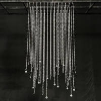 Cortina de Cristal Acrílico para Decoración de Bodas, Directo de Fábrica, Decoración de Techo con Cortina Acrílica de Alta Calidad