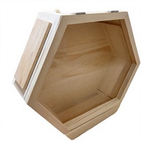 CAOXIAN HUASHEN Kit de ruche en bois poli style Art populaire, Décoration d'intérieur, Thème Amour à poser sur étagère en Schima Superba par FWE