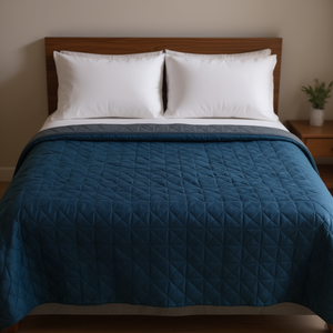 Edredón Doble Cobalt de 220x235 cm, Acolchado, de Poliéster, Reversible, para las Cuatro Estaciones - Product Image 2