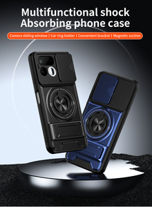 Custodia Magnetica Robusta con Protezione Fotocamera Scorrevole per Oppo Realme 16T 16 <span class=keywords><strong>Pro</strong></span>+ 15T 15 14 <span class=keywords><strong>13</strong></span> 12 11 5G, con Anello di Supporto, Design Sportivo e Impermeabile - Product Image 3