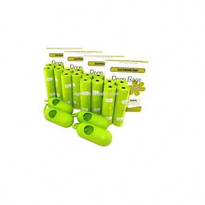 Green <b>Dog</b> Poop <b>Bags</b> Custom Printed with Box with Bone Shape Dispenser - Product Image 2