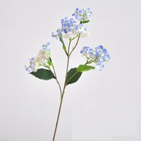 Geel realistisch enkelvoudig kunstmatig hortensia boeket met vruchten voor slaapkamerdecoratie