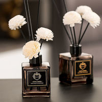 Offre Spéciale extravagant 150ml 500ml carré ambre diffuseur d'arôme bouteille en verre vide carré diffuseur en verre aromathérapie bouteille en verre