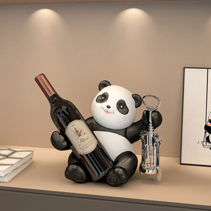 Lindo Porta Botellas de Vino con Forma de Panda, Adorno para Sala de Estar, Aparador, Regalo de Inauguración de Casa - Product Image 1