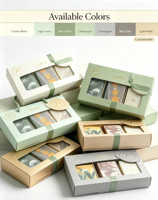 Boîte cadeau multi-compartiments à fermeture magnétique, écologique, réutilisable, biodégradable, rigide, imprimable, pour ensemble de savons faits main et produits de soin