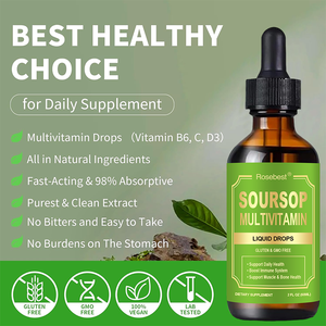 Suplemen Diet Cair Ekstrak Sirsak <span class=keywords><strong>Graviola</strong></span> Vegan Alami 60ml Label Pribadi OEM dengan Vitamin B6, C & D3 - Product Image 4