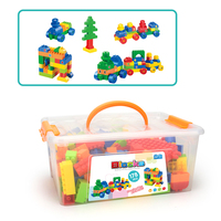 Offre Spéciale modèle de blocs de construction jouets 178pcs assemblée diy blocs de construction en plastique train pour enfants