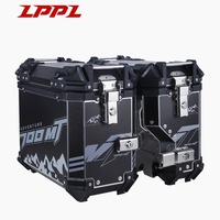 Ensemble de 3 valises de moto en aluminium robustes et améliorées, design étanche toutes saisons pour boîte arrière de moto et moto tout-terrain
