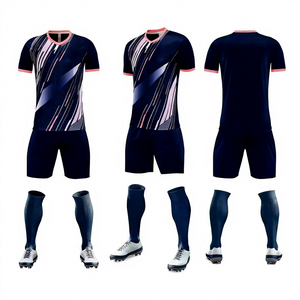 Camiseta de Fútbol para Hombre al por Mayor, Duradera, 100g Poliéster, Diseño Personalizado para Club, para Entrenamiento, Cuello en V, <span class=keywords><strong>Manga</strong></span> Corta, Secado Rápido, Todas las Temporadas - Product Image 2