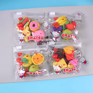 Gommes créatives en forme de fruits KFC pour étudiants, motif alimentaire mignon, ensemble promotionnel, petits récompenses de papeterie pour enfants - Product Image 1