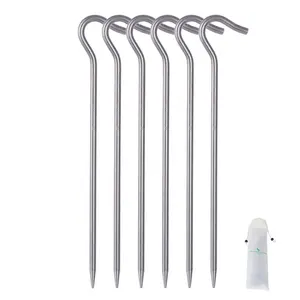 China Portable Outdoor Elbow Grass Stakes Titanium alloy Tent Pegs Camping Nails stakes