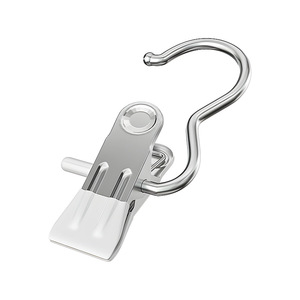 Colgador <span class=keywords><strong>de</strong></span> Ropa <span class=keywords><strong>de</strong></span> Acero Inoxidable Ecológico con Gancho <span class=keywords><strong>de</strong></span> Clip Sin Costuras para Balcón y Sala <span class=keywords><strong>de</strong></span> Estar - Duradero, <span class=keywords><strong>de</strong></span> Una Sola Capa, Montado en la <span class=keywords><strong>Pared</strong></span> - Product Image 1
