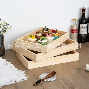 Rectangular Wooden Serving <b>Tray</b> Commercial Restaurant Grade Nordic Style Bread <b>Tea</b> <b>Tray</b> - Product Image 2