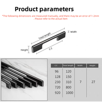 Poignées de meuble bicolores en aluminium extrudé, finition noir mat avec bordure argentée, poignées de tiroir CNC, quincaillerie personnalisée pour armoires et meubles de cuisine